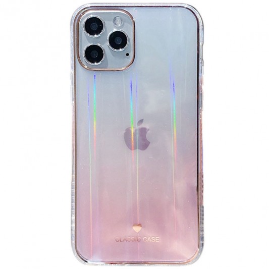 TPU + Glass чохол Aurora Classic для Apple iPhone 11 Pro Max (Рожевий)