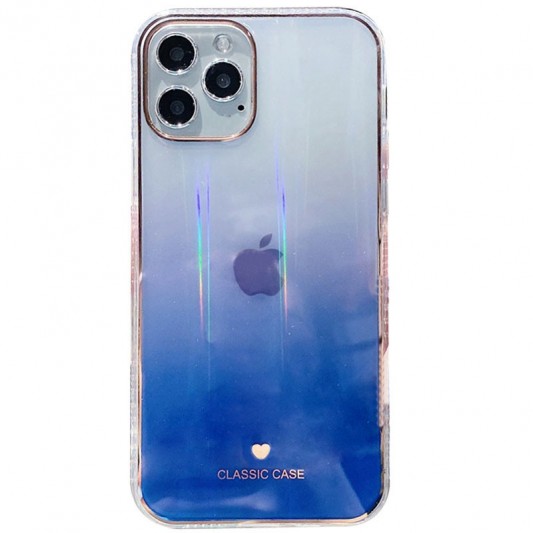 TPU + Glass чохол Aurora Classic для Apple iPhone 11 Pro Max (Синій)