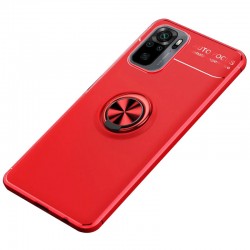 TPU чохол Deen ColorRing під Магнітний тримач (opp) для Xiaomi Redmi Note 10 / Note 10s (червоний / Червоний)