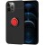 TPU чохол Deen ColorRing під Магнітний тримач (opp) для Apple iPhone 12 Pro Max (6.7"") (Чорний / червоний)