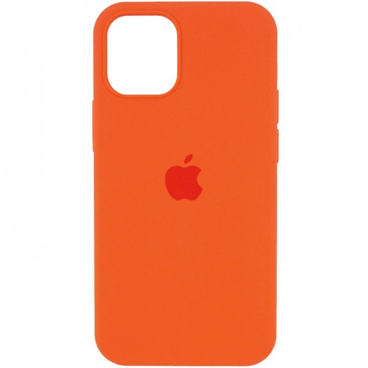 Чохол Silicone Case Full Protective (AA) Для Apple iPhone 12 Pro / 12 (6.1"") (Помаранчевий / Kumquat)