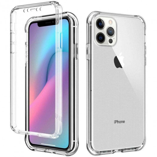 Чохол TPU + PC Full Body із захистом 360 для Apple iPhone 12 Pro / 12 (6.1"") (прозорий)