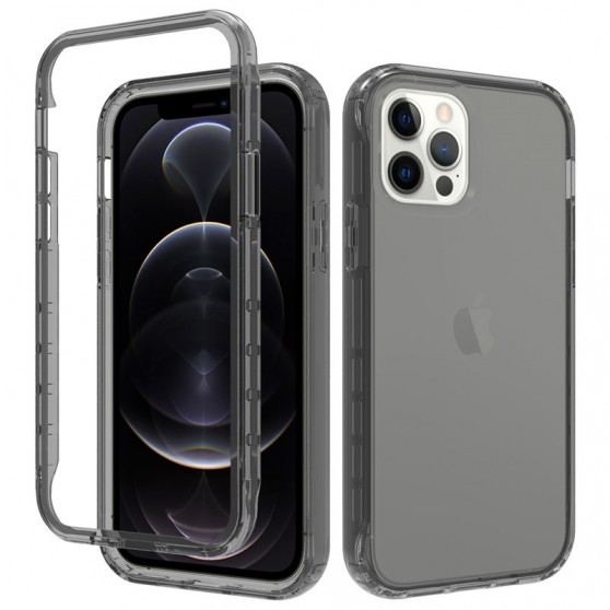 Чохол TPU + PC Full Body із захистом 360 для Apple iPhone 12 Pro Max (6.7"") (Чорний)