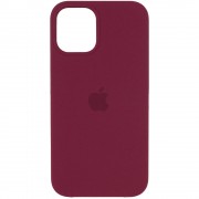 Чохол Silicone Case (AA) Для Apple iPhone 12 Pro / 12 (6.1"") (бордовий / Plum)