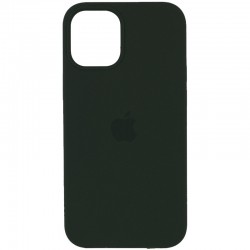 Чохол Silicone Case (AA) Для Apple iPhone 12 Pro Max (6.7"") (Зелений / Black Green)