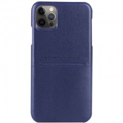 Кожаная накладка G-Case Cardcool Series для Apple iPhone 12 Pro / 12 (6.1"") (Синий)