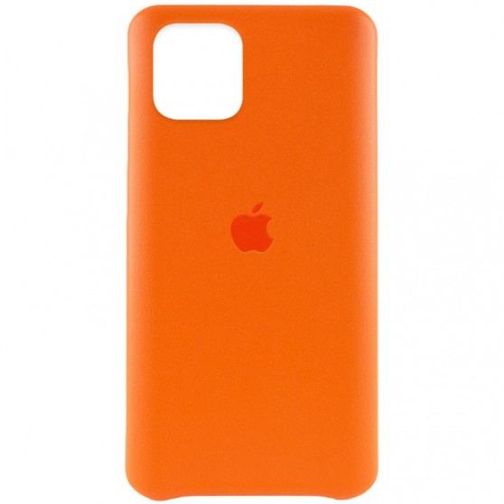 Шкіряний чохол AHIMSA PU Leather Case Logo (A) Для Apple iPhone 12 Pro / 12 (6.1"") (Помаранчевий)