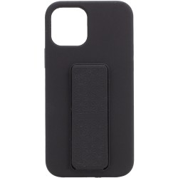 Чехол Silicone Case Hand Holder для Apple iPhone 12 Pro / 12 (6.1"") (Черный / Black)