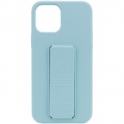 Чохол Silicone Case Hand Holder для Apple iPhone 12 Pro Max (6.7"") (Бірюзовий / Ice Blue)