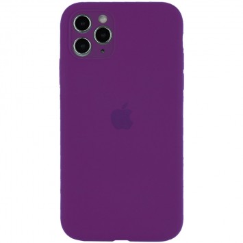 Чохол Silicone Case Full Camera Protective (AA) Для Apple iPhone 12 Pro (6.1"") (Фіолетовий / Grape ) 