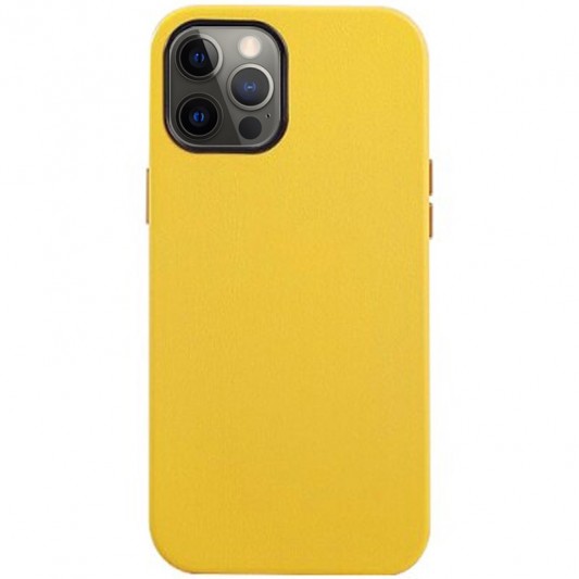 Шкіряний чохол для Apple iPhone 12 Pro / 12 (6.1"") K-Doo Noble Collection (Жовтий)