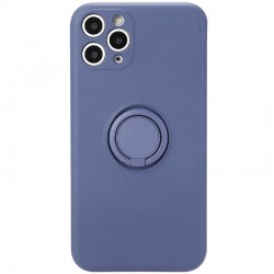 Чохол TPU Candy Ring Full Camera Для Apple iPhone 12 Pro (6.1"") (Сірий / Lavender)