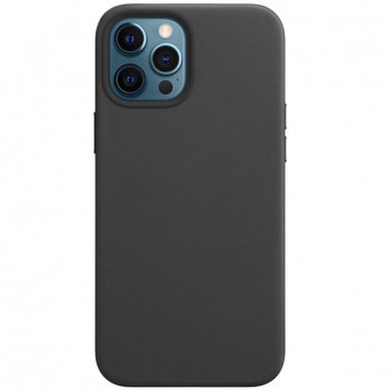 Шкіряний чохол Leather Case (AAA) without Logo для Apple iPhone 12 Pro / 12 (6.1"") (Black)