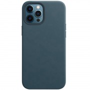Шкіряний чохол Leather Case (AAA) without Logo для Apple iPhone 12 Pro / 12 (6.1"") (Blue)