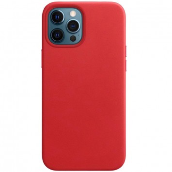 Шкіряний чохол Leather Case (AAA) without Logo для Apple iPhone 12 Pro / 12 (6.1"") (Red)