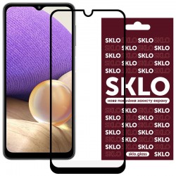 Захисне скло SKLO 3D (full glue) для Samsung Galaxy A32 4G (Чорний)