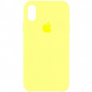 Чохол Silicone Case (AA) Для Apple iPhone XS Max ( Жовтий / Bright Yellow)