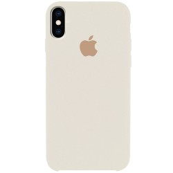 Чохол Silicone Case (AA) Для Apple iPhone XS Max (Бежевий / Antigue White)
