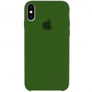 Чохол Silicone Case (AA) Для Apple iPhone XS Max ( Зелений / Army green)