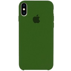 Чохол Silicone Case (AA) Для Apple iPhone XS Max ( Зелений / Army green)