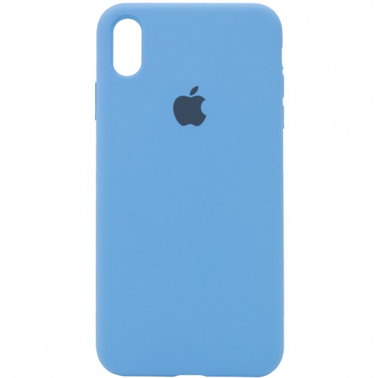 Чохол Silicone Case Full Protective (AA) Для Apple iPhone XS Max ( Блакитний / Cornflower)