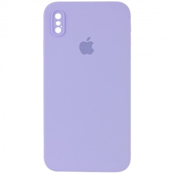 Чохол Silicone Case Square Full Camera Protective (AA)Для Apple iPhone XS Max (Бузковий / Dasheen)