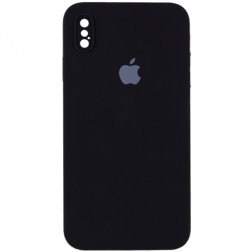 Чохол Silicone Case Square Full Camera Protective (AA) Для Apple iPhone XS Max (Чорний / Black)