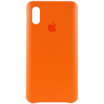 Шкіряний чохол AHIMSA PU Leather Case Logo (A) Для Apple iPhone XS Max (Помаранчевий)