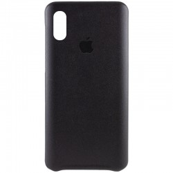 Кожаный чехол AHIMSA PU Leather Case Logo (A) для Apple iPhone XS Max (Черный)