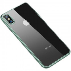 Прозрачный силиконовый чехол глянцевая окантовка Full Camera для Apple iPhone XS Max (6.5"")