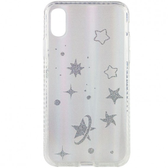 TPU + Glass чохол Aurora Space для Apple iPhone XS Max (зірки)