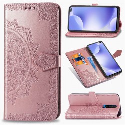 Кожаный чехол (книжка) для Xiaomi Redmi K30 / Poco X2 - Art Case с визитницей (Розовый)