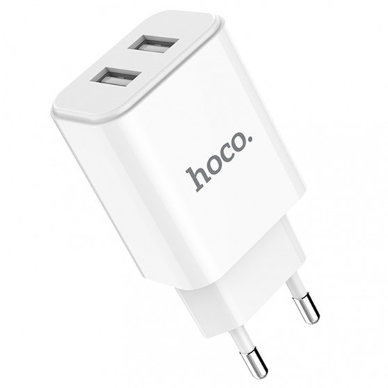 Зарядний пристрій Hoco C62A Victoria 2.1A 2USB (white)