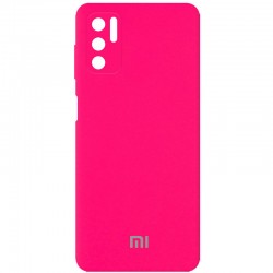 Чохол Silicone Cover Full Camera (AA) для Xiaomi Redmi Note 10 5G / Poco M3 Pro (Рожевий / Barbie pink)
