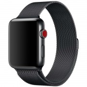 Ремінець Milanese Loop Design для Apple watch 38/40/41 mm (Series SE/7/6/5/4/3/2/1), Чорний