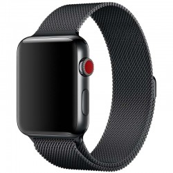 Ремешок Milanese Loop Design для Apple watch 38/40/41 mm (Series SE/7/6/5/4/3/2/1), Черный