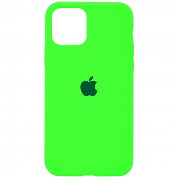 Чохол Silicone Case Full Protective (AA) для iPhone 11 (Салатовий / Neon Green)