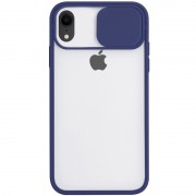 Чохол для Apple iPhone XR Camshield mate TPU зі шторкою для камери (Синій)