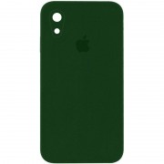 Чохол для Apple iPhone XR Silicone Case Square Full Camera Protective (AA) (Зелений / Army green)