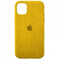 Чехол для iPhone 12 / 12 Pro ALCANTARA Case Full (Желтый)