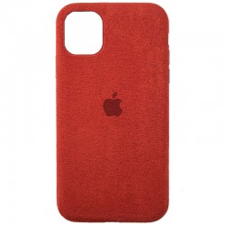Чехол для iPhone 12 / 12 Pro ALCANTARA Case Full (Красный)
