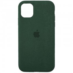 Чехол для iPhone 12 / 12 Pro ALCANTARA Case Full (Зеленый)