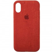Чохол ALCANTARA Case Full для iPhone X / XS (Червоний)