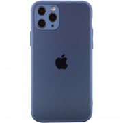 TPU + Glass чохол Matte Candy Full camera для iPhone 11 Pro Max (Синій)