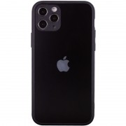 TPU + Glass чохол Matte Candy Full camera для iPhone 11 Pro Max (Чорний)