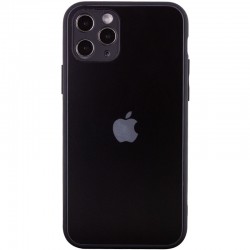 TPU + Glass чохол Matte Candy Full camera для iPhone 11 Pro Max (Чорний)