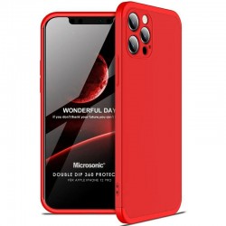Пластиковая накладка для iPhone 12 Pro Max GKK LikGus 360 градусов (opp) (Красный)