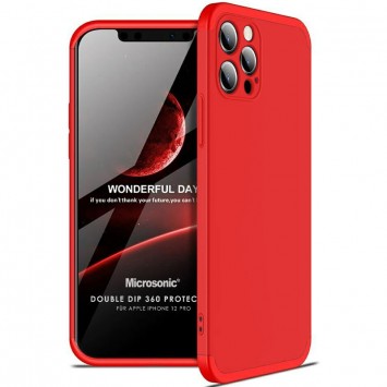 Пластикова накладка для iPhone 12 Pro Max GKK LikGus 360 градусів (opp) (Червоний)