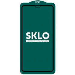 Захисне скло для Apple iPhone 13 / 13 Pro SKLO 5D (full glue) (тех. пак) (Чорний)