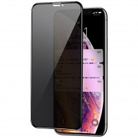Защитное стекло Privacy 5D (full glue) (тех.пак) для Apple iPhone 11 Pro / X / XS (5.8"") (Черный)